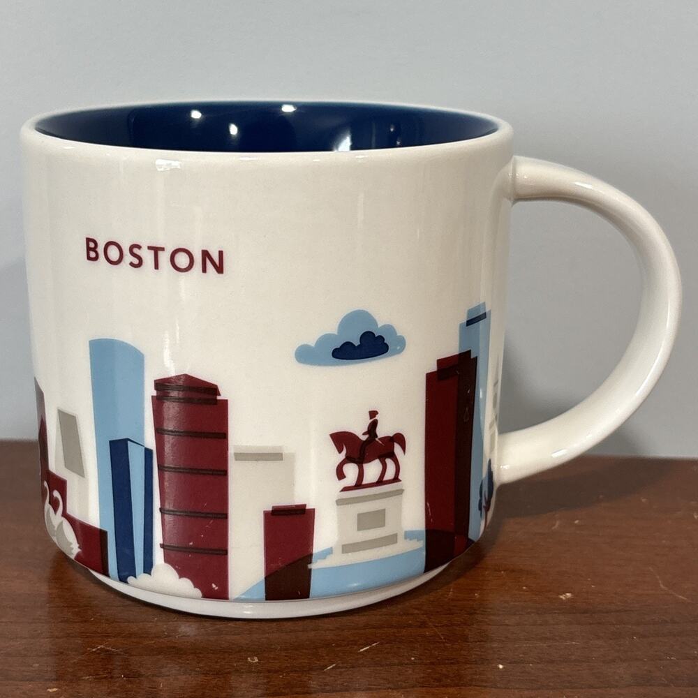 Starbucks YAH Boston you Are Here Coffee Tea Mug Cup 14 Oz Collection